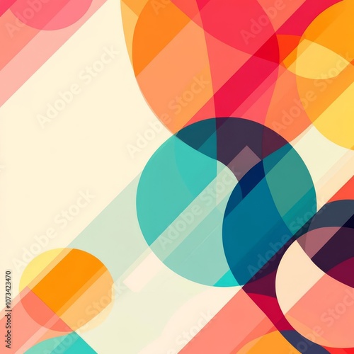 Abstract pattern with geometric shapes, diffused studio light, vibrant colors