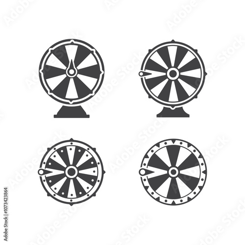 spin wheel icon vector