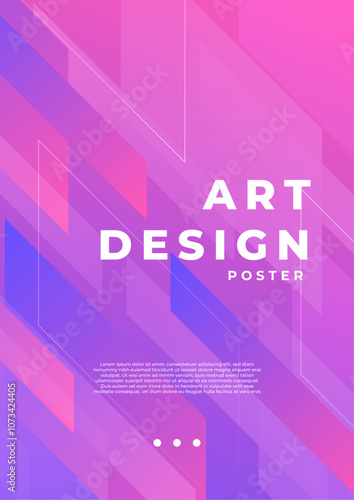 Colorful Abstract Art Posters With Modern Geometric Design. Vibrant abstract posters geometric shapes modern design. Perfect for creative spaces, showcasing colorful artistic patterns and style