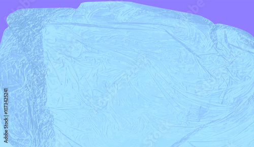 Vector texture of plastic film on blue background