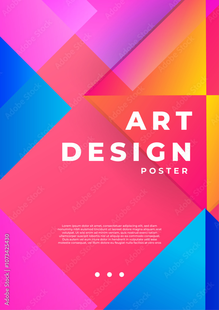 Vibrant Abstract Poster with Colorful Geometric Elements Vibrant Abstract Poster with Colorful Geometric Elements
