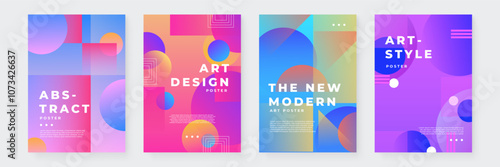 Vibrant Abstract Art Posters with Modern Design Elements