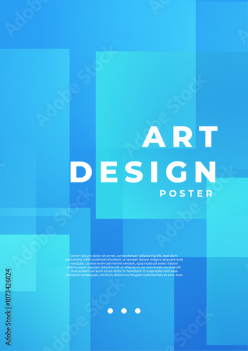 Modern Art Design Poster with Colorful Abstract Shapes. A contemporary art design poster showcasing vibrant, overlapping geometric shapes, providing a dynamic and creative visual appea