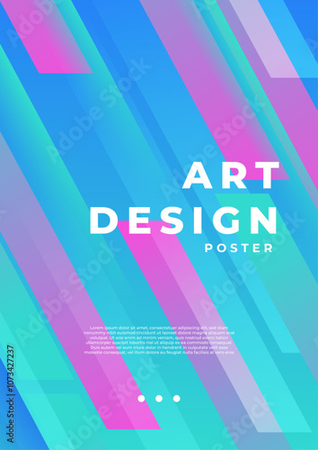 Modern Abstract Art Posters With Vibrant Geometric Designs. Perfect for creative art presentations, contemporary interiors, or stylish decoration ideas