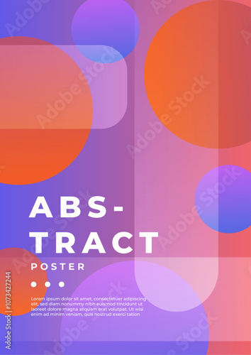 Modern Abstract Art Posters With Vibrant Geometric Designs. Perfect for creative art presentations, contemporary interiors, or stylish decoration ideas