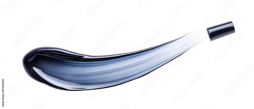 A long, thin, black and blue object with a white background. transparent background A long, thin, black and blue object with a white background. transparent background