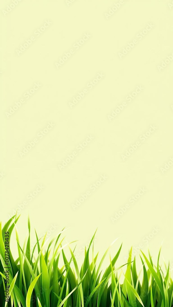 Fototapeta premium Bright green realistic seamless grass border perfect for adding a natural touch to your designs, texture, grass, border
