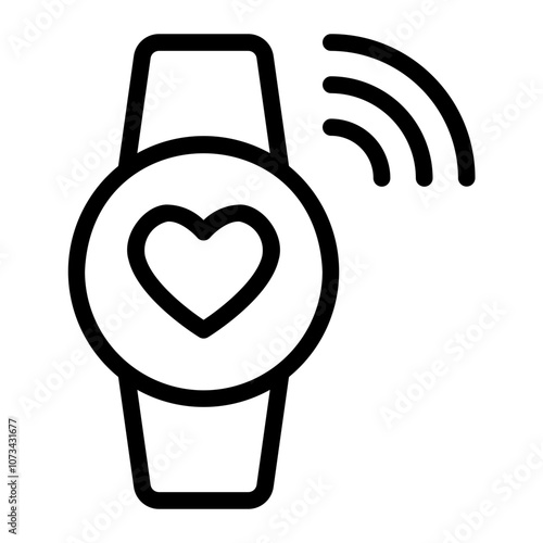 smartwatch line icon