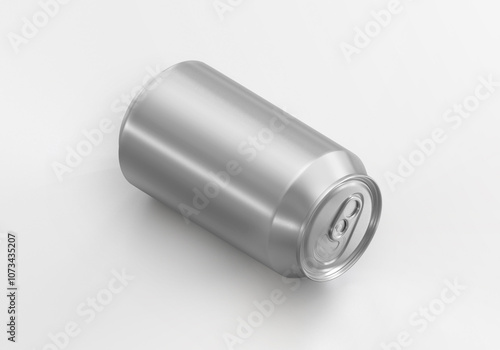 Aluminum can isolated on white background
