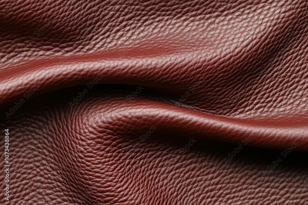 Close-up Macro Photograph of a Deep Red Leather Surface with a Wavy Pattern Close-up Macro Photograph of a Deep Red Leather Surface with a Wavy Pattern