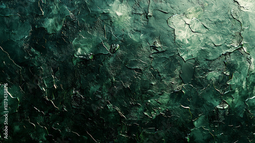 This high-resolution abstract background blends rich green and black hues, creating a visually striking design. Generative AI