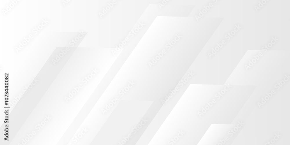 Fototapeta premium Abstract white geometrical shapes background with gradient