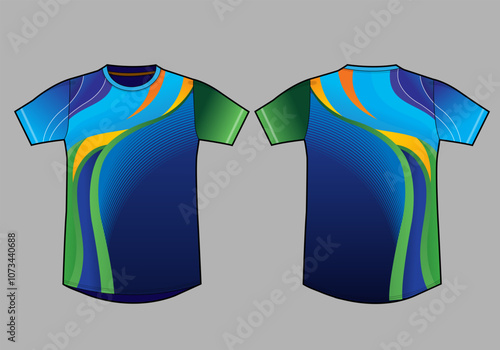 Sports t-shirt template design mockup jersey uniform