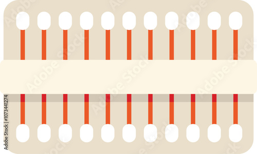 This image shows a blister pack of daily contraceptive pills, designed to prevent pregnancy