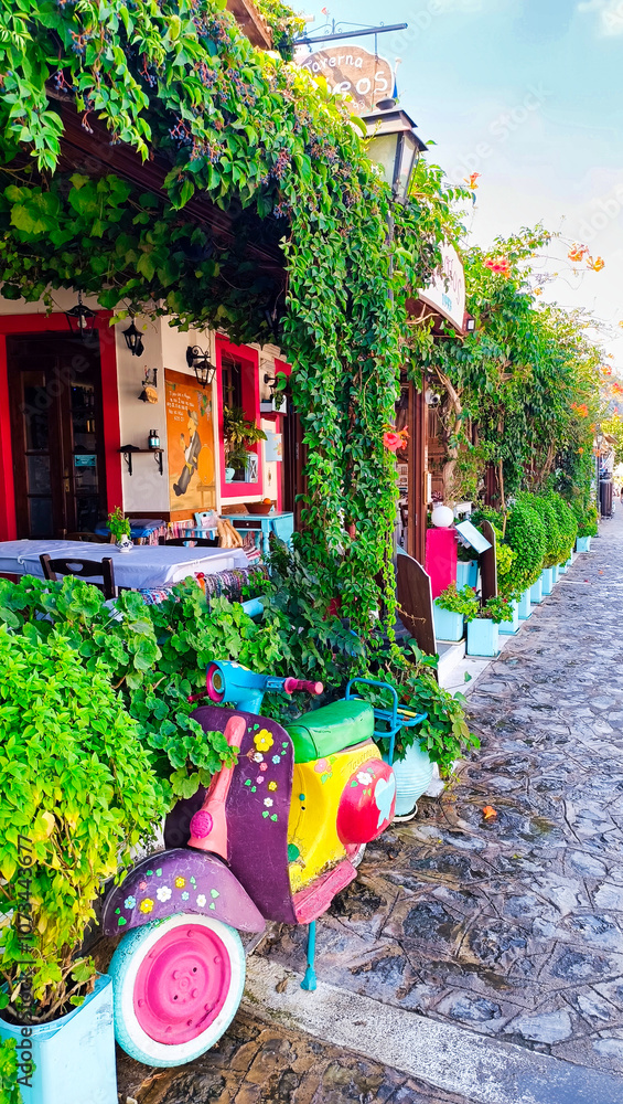 Street scene in zia Kos island
