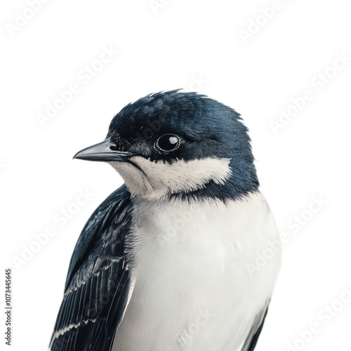 Close-Up of a Beautiful Bird on a Plain Background photo