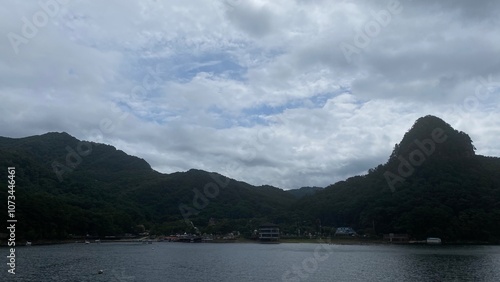 lake and mountains