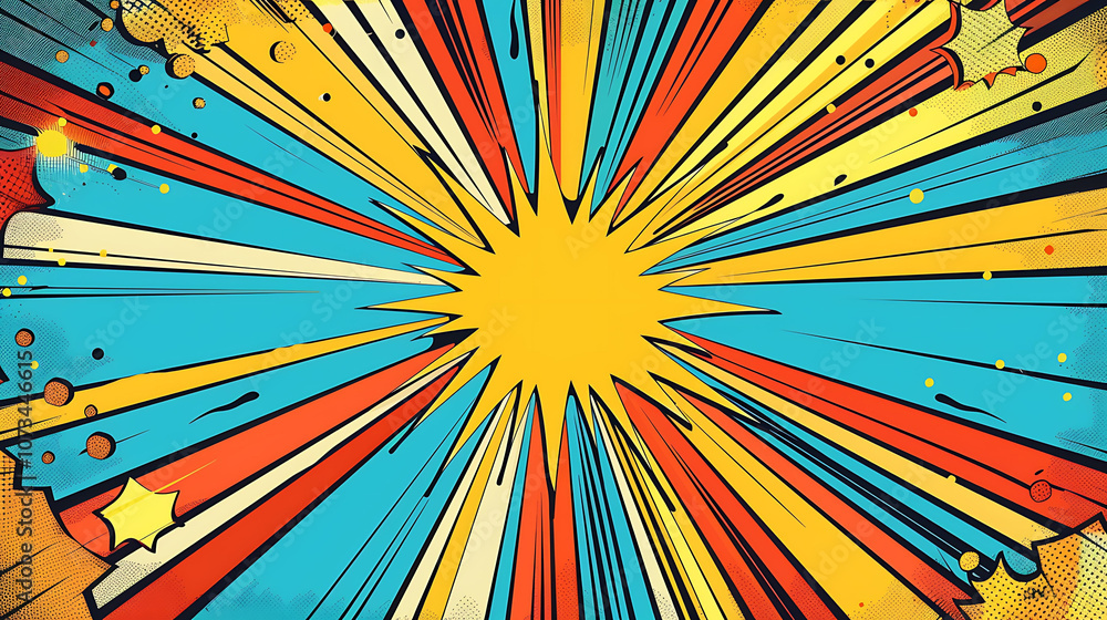 Fototapeta premium retro comic strip background template