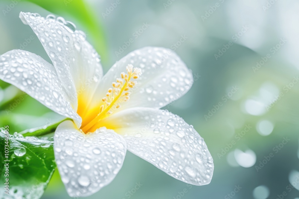 An Abstract Braille-inspired Flower Captured in the Gentle Morning Dew Amidst Lush Greenery An Abstract Braille-inspired Flower Captured in the Gentle Morning Dew Amidst Lush Greenery