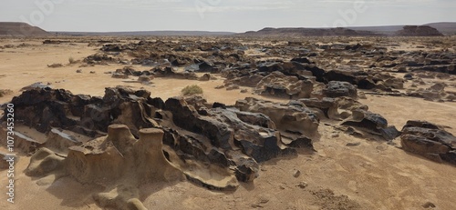 Sammar in Tunisia, Moon Surface Area, Desert Rocks
 photo