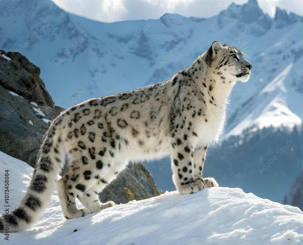 Obraz premium Snow leopard in the Maintain