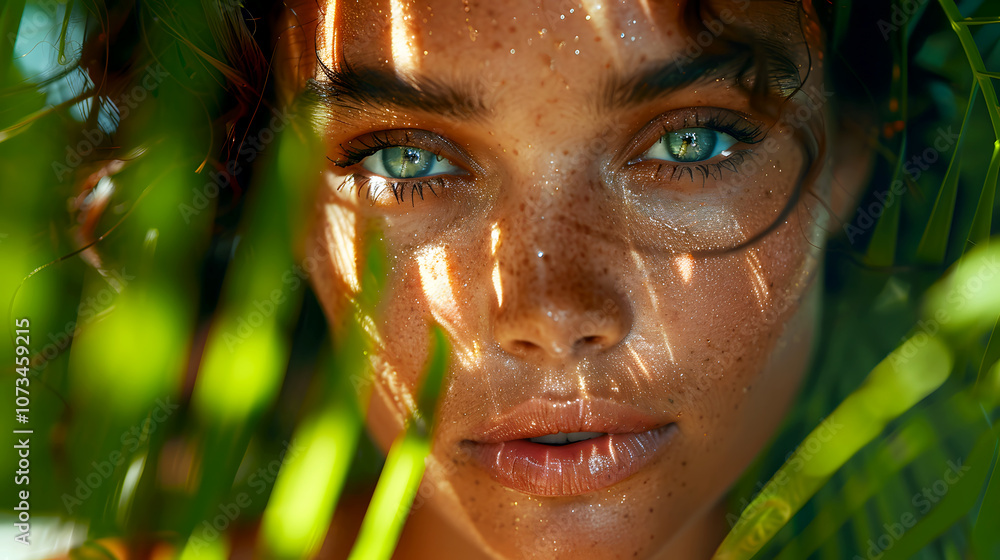 Intimate Portrait of a Woman Surrounded by Nature Intimate Portrait of a Woman Surrounded by Nature