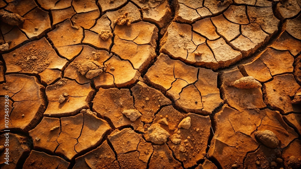 A Close-Up View of Cracked and Dried Earth, Displaying the Delicate Lines and Textures of a Drought-Stricken Landscape A Close-Up View of Cracked and Dried Earth, Displaying the Delicate Lines and Textures of a Drought-Stricken Landscape