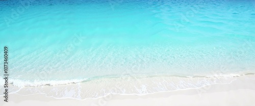 Tranquil open ocean with clear blue sky on a sunny day photo