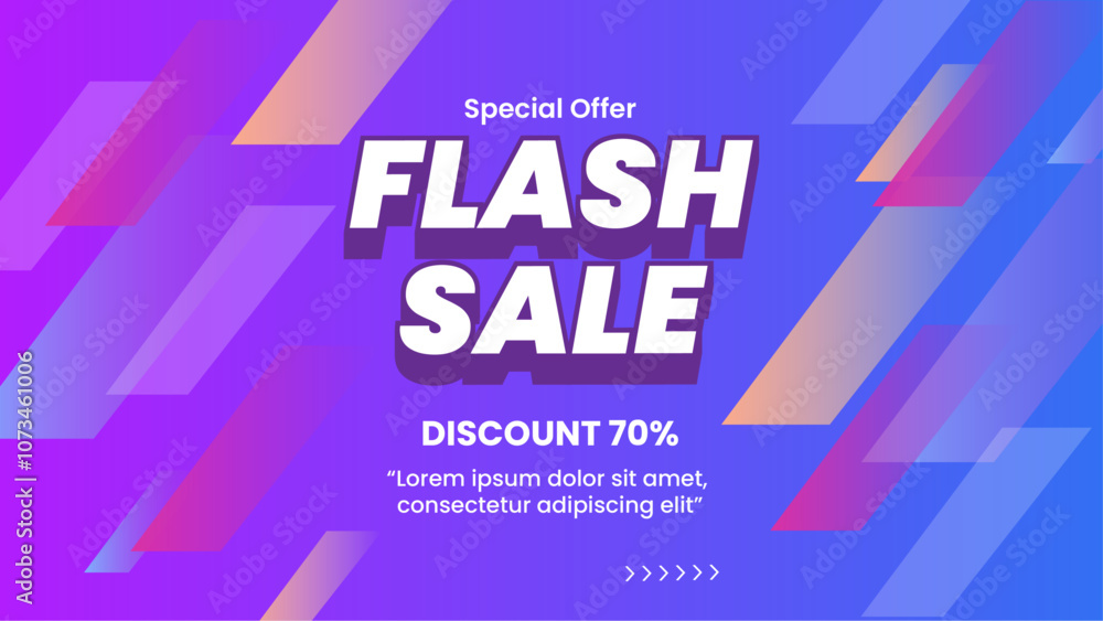 Vibrant Flash Sale Advertisement with 70 Percent Discount Vibrant Flash Sale Advertisement with 70 Percent Discount