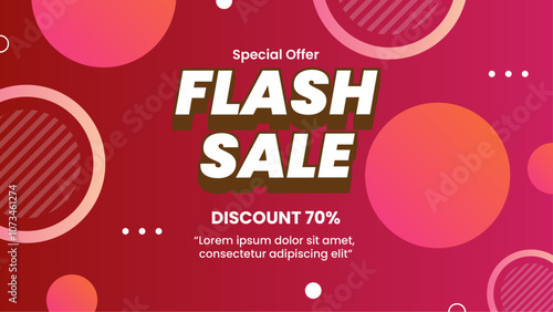 Vibrant Flash Sale Background Advertisement With 70 percent Discount Offer