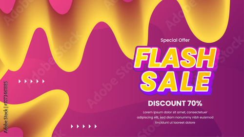 Vibrant Flash Sale Background Advertisement With 70 percent Discount Offer