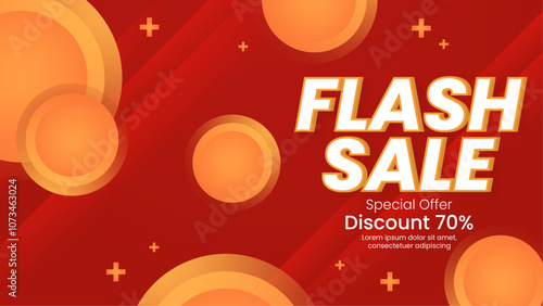 Dynamic Flash Sale Advertisement with 70 percent Discount Offer photo