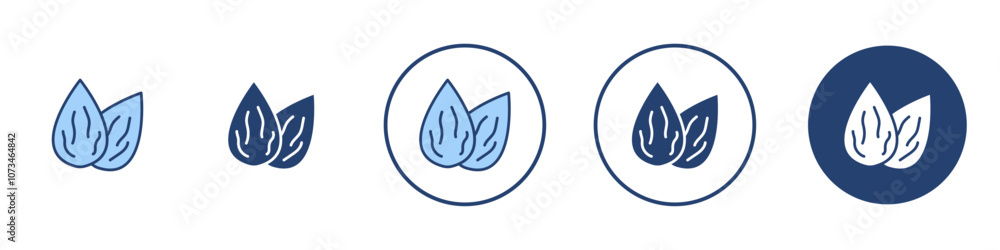 Almond icon Thin line art isolated Almond icon Thin line art isolated
