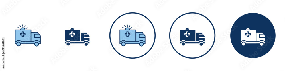 Ambulance icon Thin line art isolated Ambulance icon Thin line art isolated