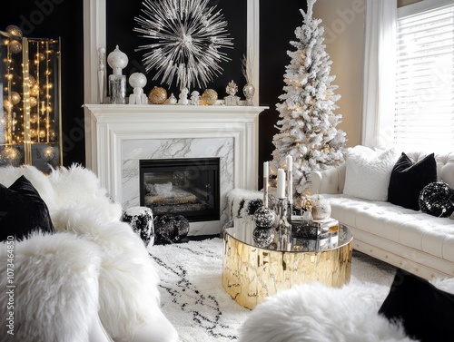 White and Gold Christmas De...