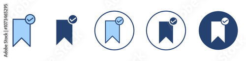 Bookmark icon Thin line art isolated