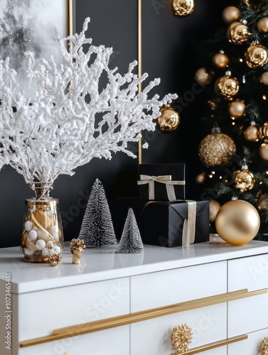 White and Gold Christmas De...