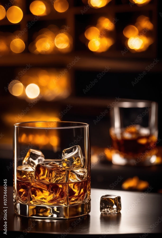 elegant close whiskey glass featuring swirling ice cubes rich golden amber liquor, drink, beverage, chilled, bar, cocktail, spirits, texture, brown elegant close whiskey glass featuring swirling ice cubes rich golden amber liquor, drink, beverage, chilled, bar, cocktail, spirits, texture, brown