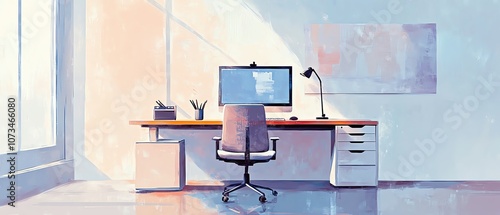 Stylish modern office workspace design