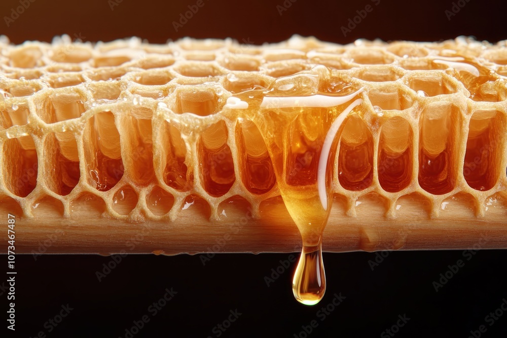 Close-up of Golden Honeycomb Dripping with Raw Nectar, Artisan Honeycomb, Natural, Pure, Rustic, Beeswax, Honeycomb Texture, Honeycomb Background, Honeycomb Art, Honeycomb Design, Honeycomb Pattern