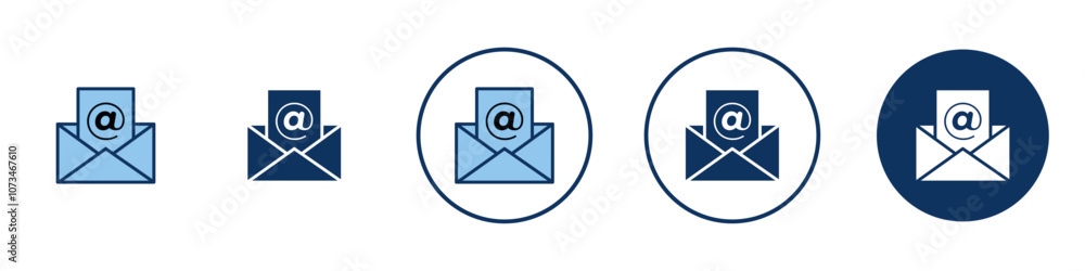 Email icon Thin line art isolated Email icon Thin line art isolated