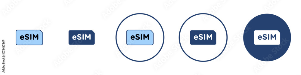ESIM icon Thin line art isolated ESIM icon Thin line art isolated
