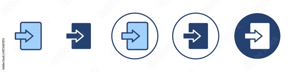 Exit icon Thin line art isolated Exit icon Thin line art isolated