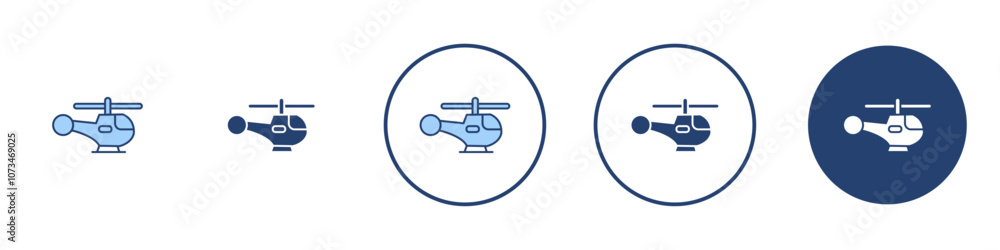 Helicopter icon Thin line art isolated Helicopter icon Thin line art isolated