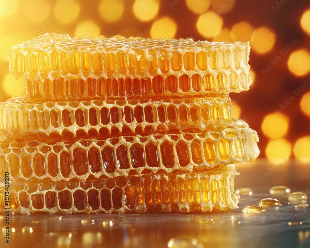 Fresh Honeycomb, Raw, Pure, and Artisan Delicious Golden Honeycomb, Perfect for Drizzling on Toast, Yogurt, or Pancakes Enjoy the Natural Sweetness of Real Honeycomb