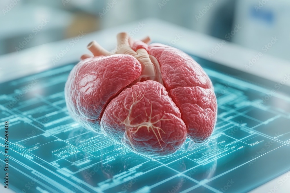 Futuristic Medical Hologram Interactive 3D Anatomy Visualization with Labeled Organs for Advanced Diagnostics and Medical Education