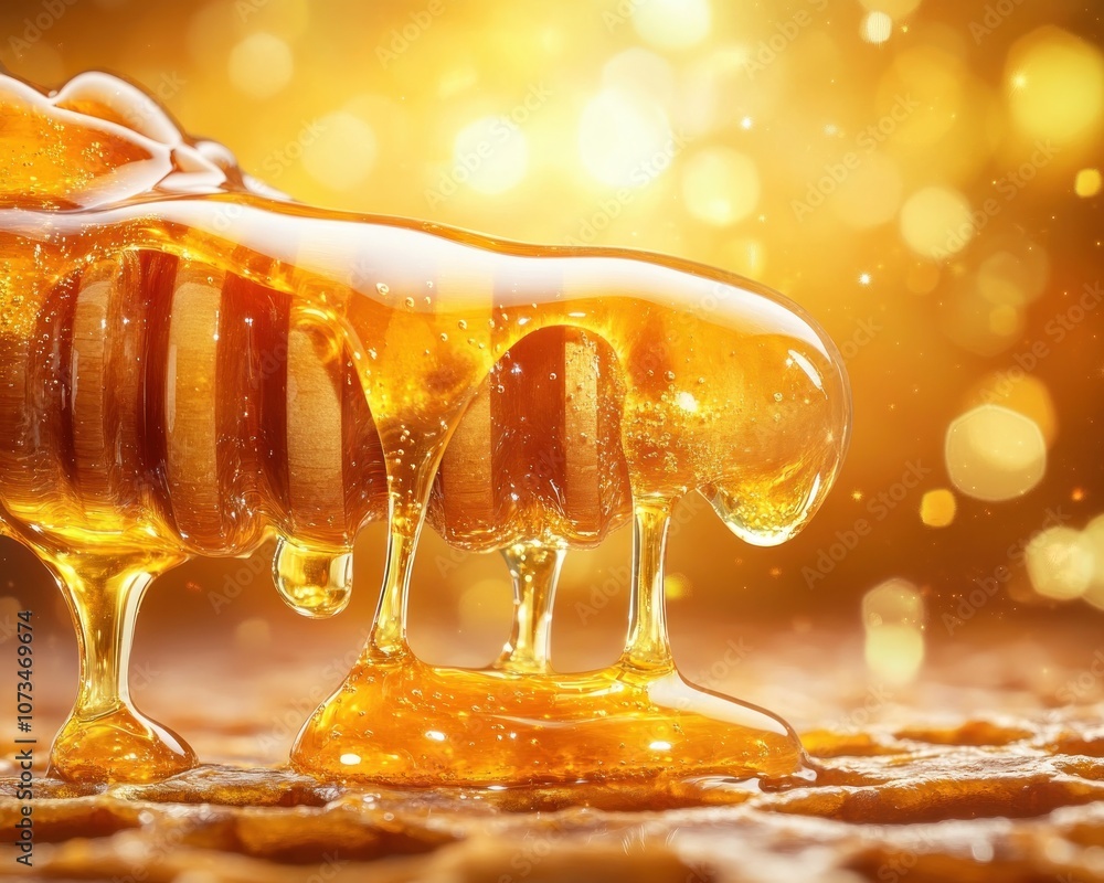 Golden Honey Dripping from Comb, Natural Raw Honey Texture, Sweet Nectar Flowing, Honey Harvest, Delicious Golden Honey, Pure and Raw Honey, Honeycomb, Honeycomb Texture, Honeycomb Dripping, Fresh