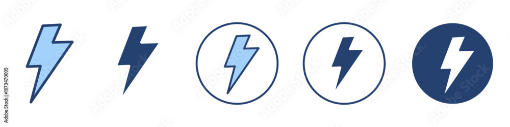 Lightning icon Thin line art isolated Lightning icon Thin line art isolated