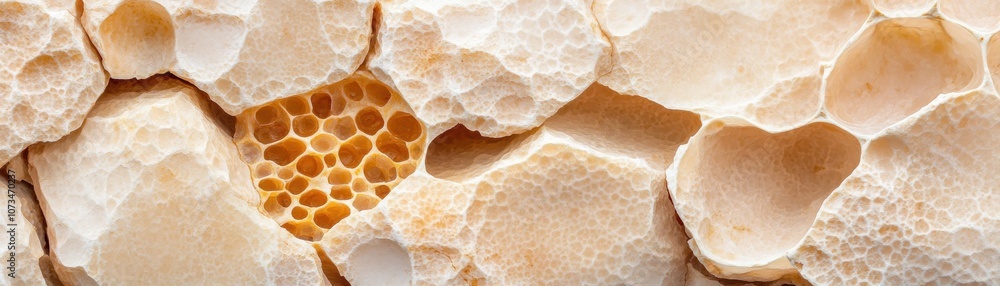 Golden Honeycomb Texture, Close Up Photo of Pristine Raw Honeycomb in Sunlight, Artisan Honeycomb Background