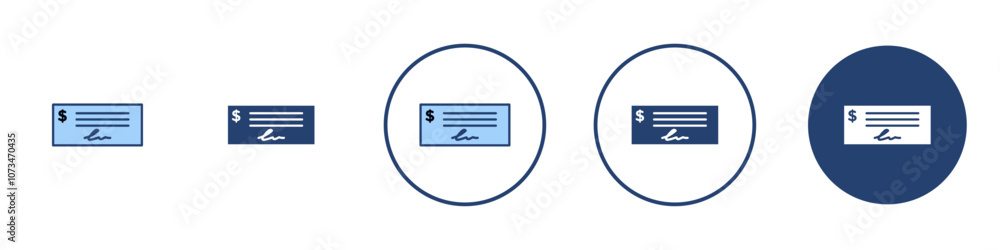 Money check icon Thin line art isolated Money check icon Thin line art isolated